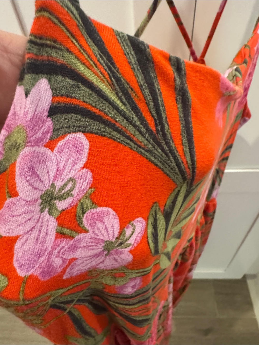 Old Navy Women’s. XL- Floral Midi Dress w/ Pink Bloom Print w/ pockets - Picture 2 of 6